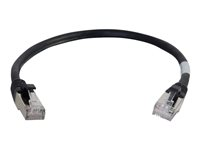 C2G Cat6a Booted Shielded (STP) Network Patch Cable - Patch-kabel - RJ-45 (hane) till RJ-45 (hane) - 10 m - STP - CAT 6a - formpressad, hakfri, tvinnad - svart 89932