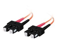 C2G - Patch-kabel - SC-läge (multi-mode) (hane) till SC-läge (multi-mode) (hane) - 1 m - fiberoptisk - 50/125 mikron - orange 85108