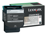 Lexmark - Extra lång livslängd - svart - original - tonerkassett LCCP, LRP - för Lexmark C544dn, C544dtn, C544dw, C544n, X544dn, X544dn RCS, X544dtn, X544dw, X544n C544X1KG