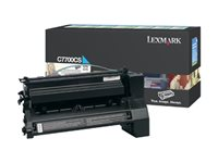 Lexmark - Cyan - original - tonerkassett LCCP, LRP - för Lexmark C770dn, C770dtn, C770n, C772, C772dn, C772dtn, C772n, X772e, X772es C7700CS