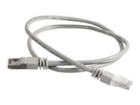 C2G Cat5e Booted Shielded (STP) Network Patch Cable - Patch-kabel - RJ-45 (hane) till RJ-45 (hane) - 10 m - STP - CAT 5e - formpressad - grå 83761