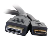 C2G Value Series 3m High Speed HDMI to HDMI Mini Cable with Ethernet - 4K - UltraHD - HDMI-kabel med Ethernet - HDMI hane till 19 pin mini HDMI Type C hane - 3 m - svart 82009