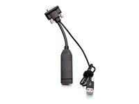 C2G VGA to HDMI Dongle Adapter Converter - Videokort - USB, HDMI till HD-15 (VGA) hane - svart C2G30037
