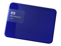 WD My Passport Ultra WDBZFP0010BBL - Hårddisk - krypterat - 1 TB - extern (portabel) - USB 3.0 - blå WDBZFP0010BBL-EESN