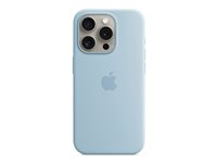 Apple - Baksidesskydd för mobiltelefon - MagSafe-kompatibilitet - silikon - ljusblå - för iPhone 15 Pro MWNM3ZM/A