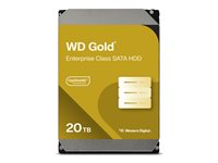 WD Gold WD202KRYZ - Hårddisk - Enterprise - 20 TB - inbyggd - 3.5" - SATA 6Gb/s - 7200 rpm - buffert: 512 MB WD202KRYZ