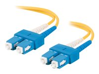 C2G SC-SC 9/125 OS1 Duplex Singlemode PVC Fiber Optic Cable (LSZH) - Patch-kabel - SC enkelläge (hane) till SC enkelläge (hane) - 1 m - fiberoptisk - duplex - 9 / 125 mikrometer - OS1 - halogenfri - gul 85568