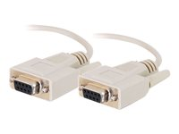 C2G - Seriell kabel - DB-9 (hona) till DB-9 (hona) - 2 m - formpressad, tumskruvar - beige 81360