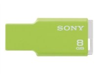 Sony Micro Vault Style - USB flash-enhet - 8 GB - USB 2.0 - limegrön - för VAIO Duo 11; VAIO E Series SVE1512, SVE15124, SVE15126; VAIO S Series SVS13, SVS15125 USM8GMG