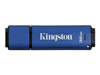 Kingston DataTraveler Vault Privacy 3.0 Management-Ready - USB flash-enhet - krypterat - 32 GB - USB 3.0 - TAA-kompatibel DTVP30M-R/32GB