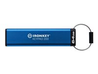 Kingston IronKey Keypad 200 - USB flash-enhet - krypterat - 64 GB - USB 3.2 Gen 1 IKKP200/64GB