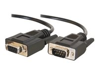 C2G Extension Cable - Seriell förlängningskabel - DB-9 (hane) till DB-9 (hona) - 7 m - formpressad, tumskruvar - svart 81380