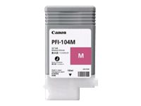 Canon PFI-104 M - 130 ml - magenta - original - bläcktank - för imagePROGRAF iPF650, iPF655, iPF750, iPF755, iPF760, iPF760 MFP M40, iPF765 3631B001AA