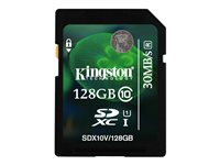 Kingston - Flash-minneskort - 128 GB - Class 10 - SDXC SDX10V/128GB