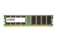 Crucial - DDR - modul - 512 MB - DIMM 184-pin - 400 MHz / PC3200 - CL3 - 2.6 V - ej buffrad - icke ECC - för ABIT SG-80; Gigabyte GA-8IPE1000-G CT6464Z40B