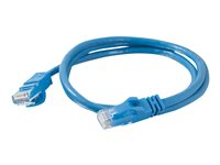 C2G Cat6 Booted Unshielded (UTP) Network Patch Cable - Patch-kabel - RJ-45 (hane) till RJ-45 (hane) - 10 m - UTP - CAT 6 - formpressad, hakfri, tvinnad - blå 83392