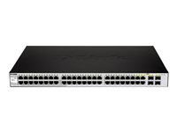 D-Link Web Smart DGS-1210-48 - Switch - Administrerad - 48 x 10/100/1000 + 4 x kombinations-SFP - skrivbordsmodell DGS-1210-48