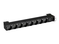 Eaton FlexPDU - Kraftdistributionsenhet (kan monteras i rack) - AC 220-240 V - 3000 VA - ingång: IEC 60320 C20 16A - utgångskontakter: 9 (IEC-kontakt, CEE 7/4) - 1U - 19" EFLX8D