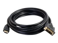 C2G 1.5m HDMI to DVI Adapter Cable - DVI-D Digital Video Cable - Adapterkabel - enkel länk - DVI-D hane till HDMI hane - 1.5 m - dubbelt skärmad - svart 82030