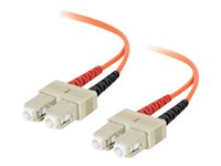 C2G Low-Smoke Zero-Halogen - Patch-kabel - SC-läge (multi-mode) (hane) till SC-läge (multi-mode) (hane) - 1 m - fiberoptisk - 62,5/125 mikron - orange 85239