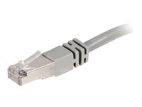 C2G Cat5e Booted Shielded (STP) Network Patch Cable - Patch-kabel - RJ-45 (hane) till RJ-45 (hane) - 3 m - STP - CAT 5e - formpressad - grå 83752