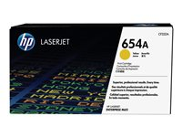 HP 654A - Gul - original - LaserJet - tonerkassett (CF332A) - för Color LaserJet Enterprise M651dn, M651n, M651xh; Color LaserJet Managed M651dnm, M651xhm CF332A