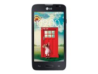 LG L65 (D280) - 3G pekskärmsmobil - RAM 1 GB / Internal Memory 4 GB - LCD-skärm - 4.3" - 800 x 480 pixlar - rear camera 5 MP - svart LGD280.ANEUBK