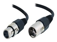 C2G Pro-Audio - Ljudkabel - XLR3 hane till XLR3 hona - 3 m - SFTP (skärmat folieöverdraget tvinnat par) 80379