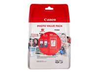 Canon PG-560XL/CL-561XL Photo Value Pack - Blank - 2-pack - Lång livslängd - svart, färg (cyan, magenta, gul) - original - 100 x 150 mm 50 ark bläckpatron/papperssats - för PIXMA TS5350, TS5351, TS5352, TS5353, TS7450, TS7451 3712C004