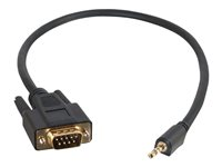 C2G Velocity DB9 Male to 3.5mm Male Adapter Cable - Seriell kabel - mini-phone stereo 3.5 mm (hane) till DB-9 (hane) - 50 cm - formpressad, tumskruvar - svart 87187