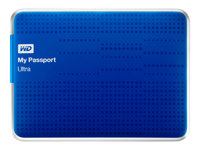 WD My Passport Ultra WDBPGC5000ABL - Hårddisk - krypterat - 500 GB - extern (portabel) - USB 3.0 - blå WDBPGC5000ABL-EESN