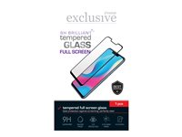 Insmat Exclusive - Skärmskydd för mobiltelefon - helskärm, 9H Brilliant - 2.5D - glas - ramfärg svart - för Apple iPhone 15 Pro 861-1493
