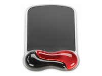 Kensington Duo Gel Mouse Pad Wrist Rest - Mustablett med handledskudde - svart, röd - TAA-kompatibel 62402