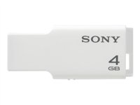 Sony Micro Vault Style - USB flash-enhet - 4 GB - USB 2.0 - vit - för VAIO E Series SVE11125, SVE1512, SVE15124, SVE15125, SVE15126, SVE15128; VAIO Tap 11 USM4GM