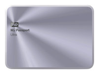 WD My Passport Ultra Metal Edition WDBTYH0010BSL - Hårddisk - krypterat - 1 TB - extern (portabel) - USB 3.0 - silver WDBTYH0010BSL-EESN