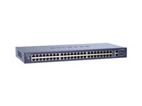 NETGEAR FS750T2 - Switch - Administrerad - 48 x 10/100 + 2 x kombinations-Gigabit SFP - skrivbordsmodell, rackmonterbar FS750T2EU