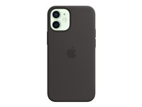 Apple - Baksidesskydd för mobiltelefon - med MagSafe - silikon - svart - för iPhone 12 mini MHKX3ZM/A