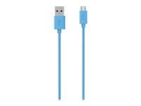 Belkin MIXIT - USB-kabel - mikro-USB typ B (hane) till USB (hane) - 2 m - blå F2CU012BT2M-BLU