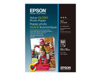 Epson Value - Blank - 100 x 150 mm - 183 g/m² - 50 ark fotopapper - för Epson L382, L386, L486; Expression Home HD XP-15000; Expression Premium XP-900 C13S400038