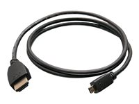 C2G 3ft High Speed HDMI to HDMI Micro Cable with Ethernet - HDMI-kabel med Ethernet - 19 pin micro HDMI Type D hane till HDMI hane - 91.4 cm - skärmad - svart 50614