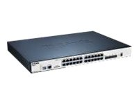 D-Link xStack DGS-3120-24PC - Switch - Administrerad - 20 x 10/100/1000 + 4 x kombinations-SFP - skrivbordsmodell - PoE DGS-3120-24PC/SI