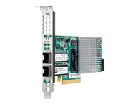 HPE NC523SFP - Nätverksadapter - PCIe 2.0 x8 - 10 GigE - 2 portar - för ProLiant DL360p Gen8, DL380 G6, ML310e Gen8, ML350e Gen8, ML350p Gen8, SL270s Gen8 593717-B21