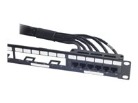APC Data Distribution Cable - Nätverkskabel - TAA-kompatibel - RJ-45 (hona) till RJ-45 (hona) - 13.7 m - UTP - CAT 6 - svart DDCC6-045