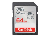 SanDisk Ultra - Flash-minneskort - 64 GB - Class 10 - SDHC UHS-I SDSDUNB-064G-GN6IN