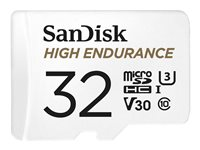 SanDisk High Endurance - Flash-minneskort (adapter, microSDHC till SD inkluderad) - 32 GB - Video Class V30 / UHS-I U3 / Class10 - microSDHC UHS-I SDSQQNR-032G-GN6IA