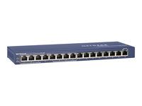 NETGEAR FS116Pv2 - Switch - ohanterad - 16 x 10/100 (PoE) - skrivbordsmodell, väggmonterbar - PoE (70 W) FS116PEU