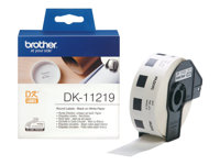 Brother DK-11219 - Svart på vitt - Rulle (1,2 cm) 1200 stk (1 rulle/rullar x 1200) etiketter - för Brother QL-1050, QL-1060, QL-500, QL-550, QL-560, QL-570, QL-580, QL-650, QL-700, QL-720 DK11219