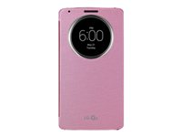 LG Quick Circle CCF-345G - Vikbart fodral för mobiltelefon - rosa - för LG G3, G3 D855 CCF-345G.AGEUPK