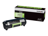 Lexmark 502X - Extra lång livslängd - svart - original - tonerkassett LCCP, LRP - för Lexmark MS410d, MS410dn, MS415dn, MS510dn, MS510dtn, MS610de, MS610dn, MS610dte, MS610dtn 50F2X00