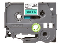 Brother TZe-741 - Självhäftande - svart på grön - Rulle (1,8 cm x 8 m) 1 kassett(er) bandlaminat - för Brother PT-P750, P950; P-Touch PT-3600, D450, D800, P900, P950; P-Touch Cube Plus PT-P710 TZE741